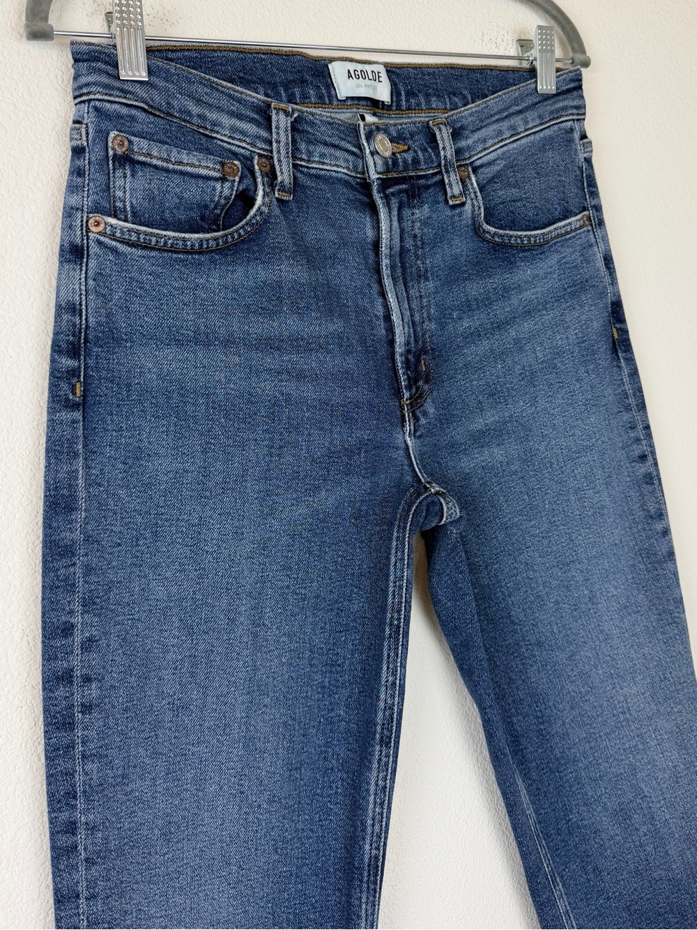 AGOLDE Kye Mid Rise Straight Crop Jeans in Control Size 27 - Picture 9 of 15